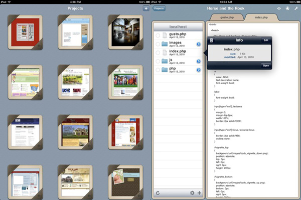 Gusto for iPad App Interface